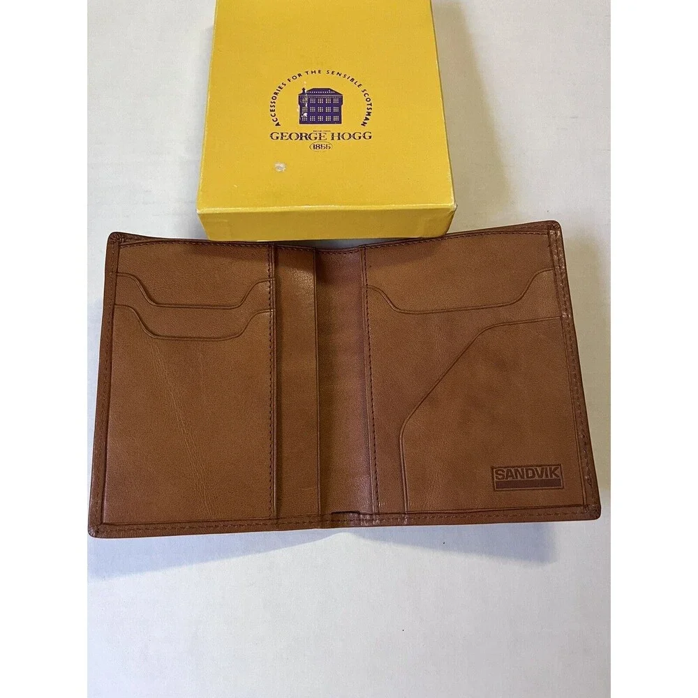 George Hogg Accessories for the Sensible Scotsman Sandvik Brown Leather Wallet